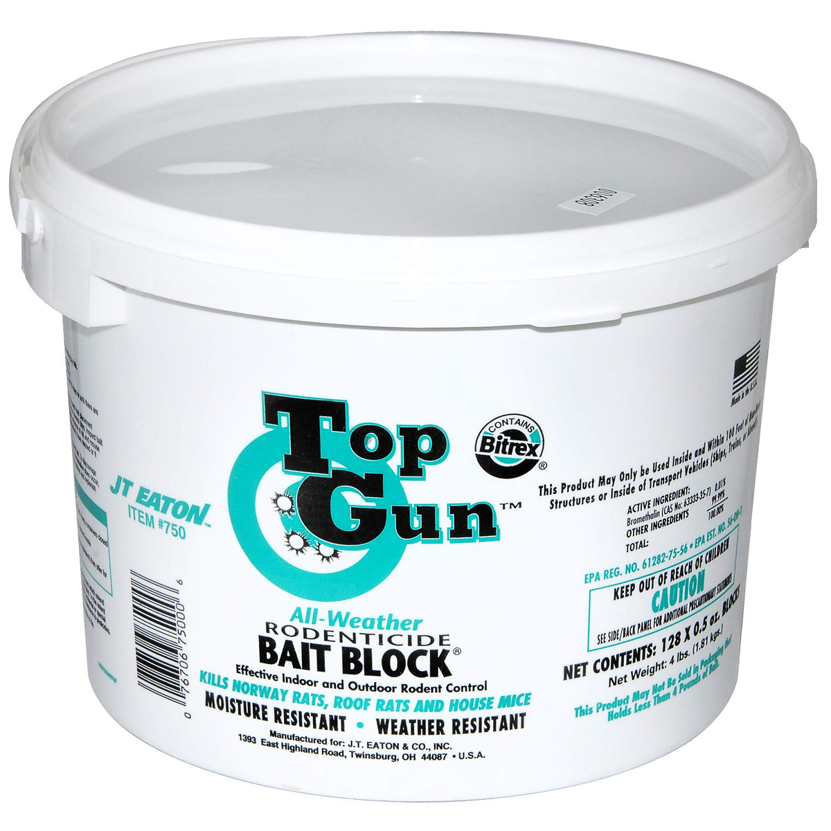 JT Eaton Top Gun all-weather bait blocks in a pack, ready for large-scale rodent control