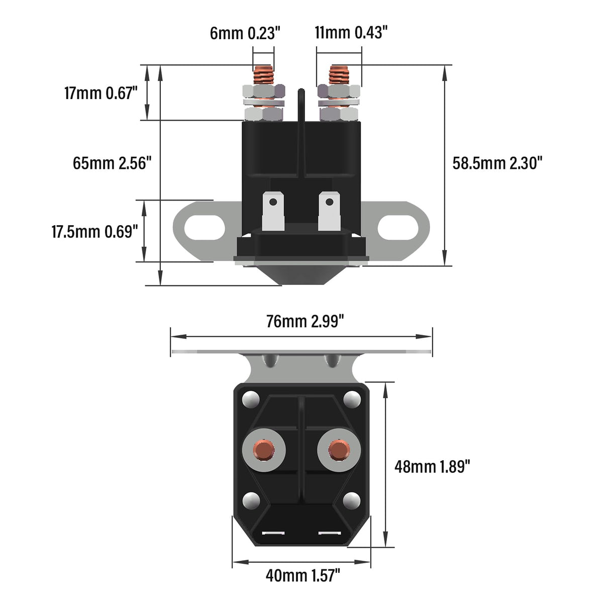 JTAREA 12V starter solenoid coil detail ideal for quick mower startup