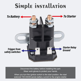 JTAREA lawn mower starter relay installation guide visual for DIY replacement