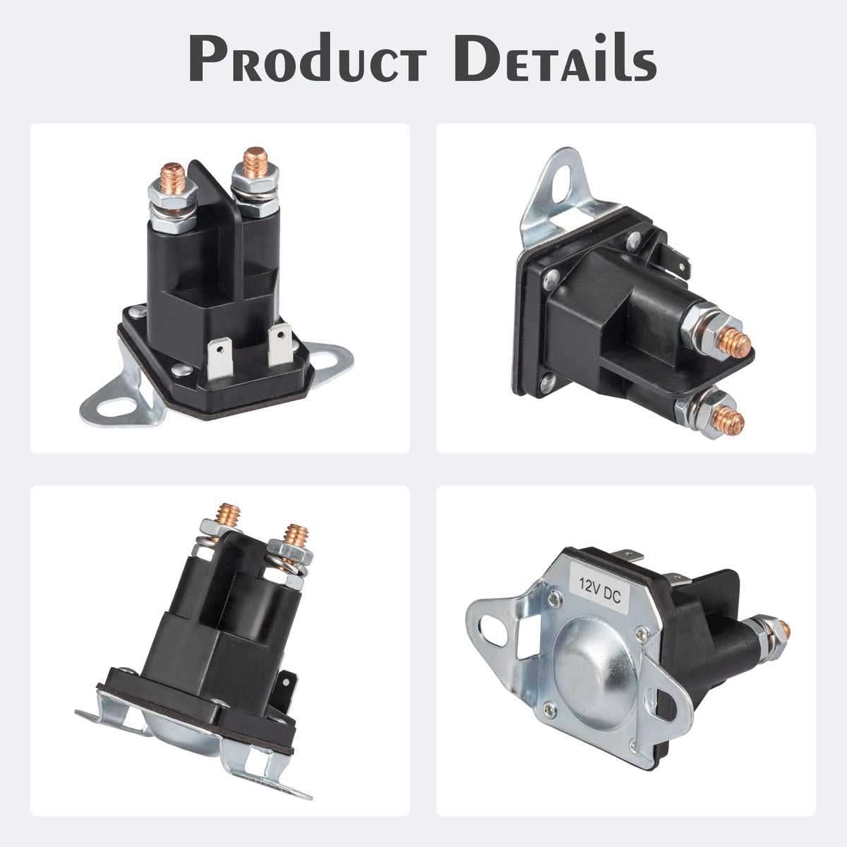 JTAREA starter solenoid four terminals with copper contacts for reliable wiring