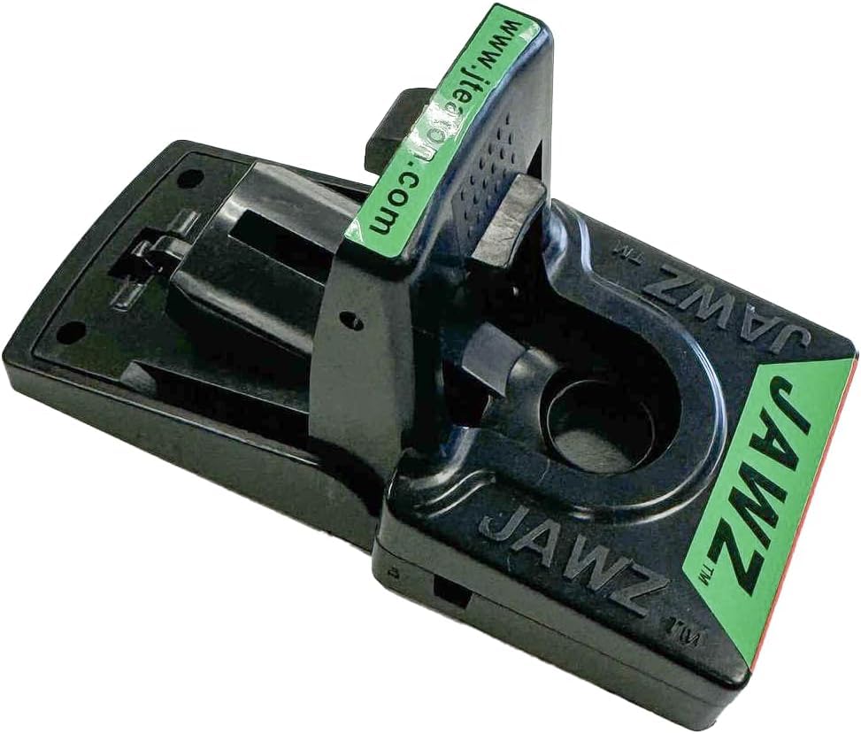 JT Eaton 409 Jawz red activation indicator shows ready-to-use trap for efficient setup.