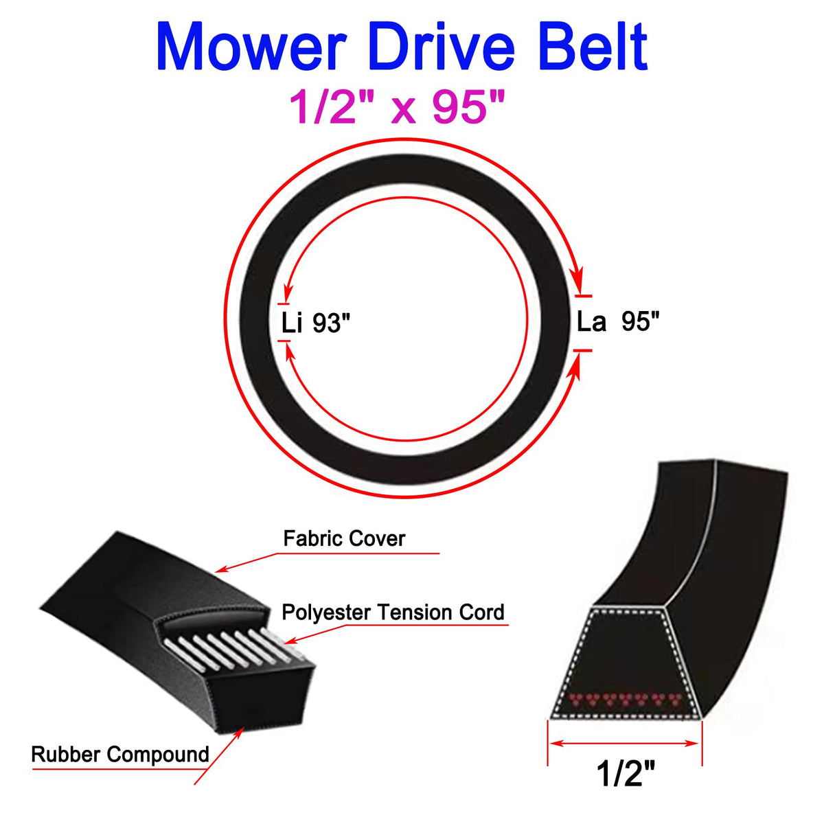 JTEYINH heavy-duty rubber belt ready for quick replacement and durable performance.
