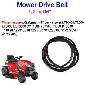 JTEYINH drive belt compatible with Craftsman, Husqvarna, AYP, Poulan decks.