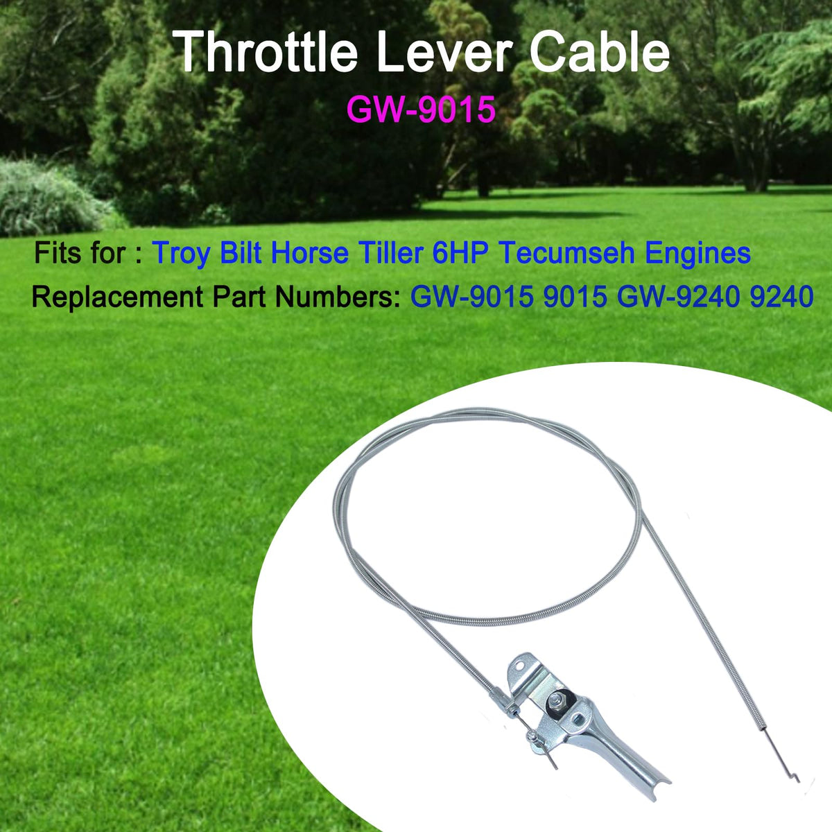 JTEYINH installation of GW-9015 GW-9240 cable on Troy-Bilt Horse tiller