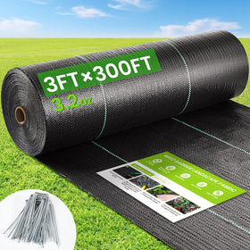 JTSIOV weed barrier fabric 3x300ft for durable garden ground cover