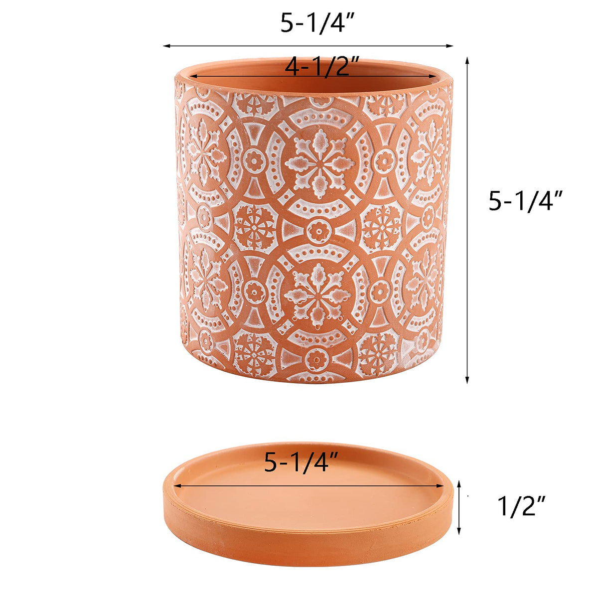 Jucoan terracotta pot showing drainage hole for healthy watering