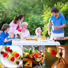 Judia YLL polished bamboo skewers offer smooth grip for easy handling.