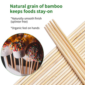 Judia YLL bamboo skewers 10in prevent slipping to keep ingredients in place.