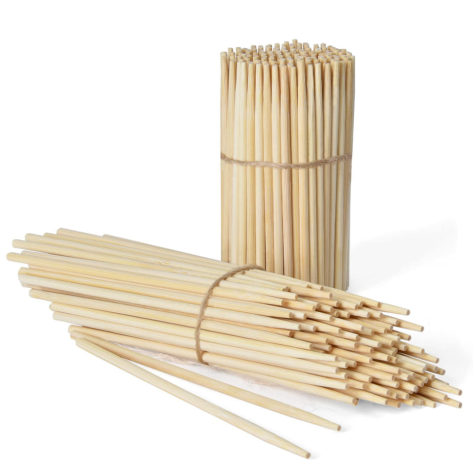 Judia YLL bamboo skewers 10in with kid-friendly semi-pointed tips for safe grilling.