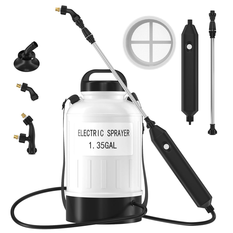 Judkoir battery-powered sprayer with retractable wand for precise plant coverage