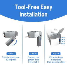 Judkoir three suction cups ensure stable placement on pool walls.