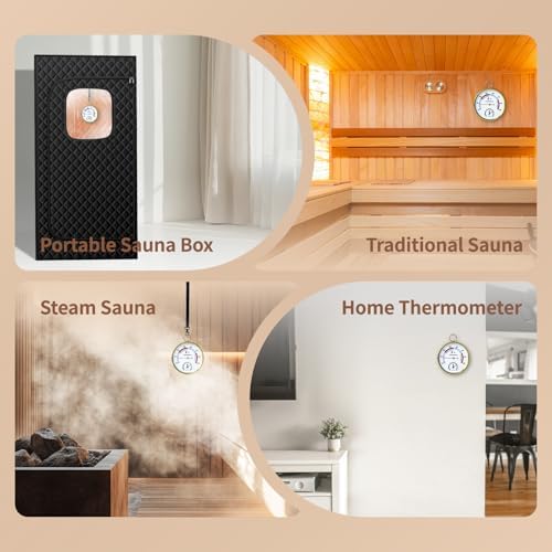 Judkoir sauna thermometer indoor-use display provides easy readings at home.