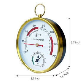 Judkoir sauna thermometer stainless steel body emphasizes durability in hot steam.