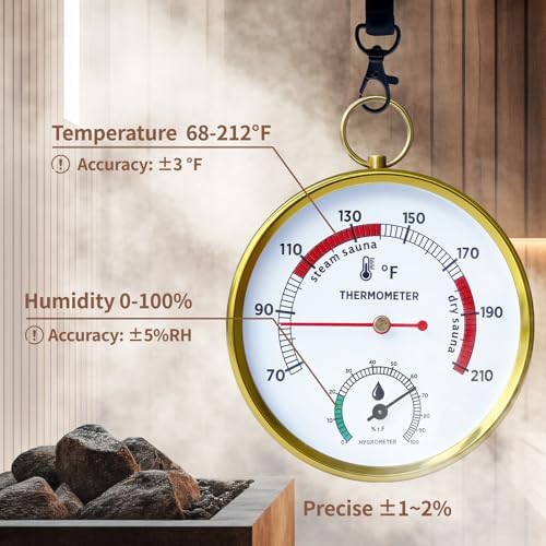 Judkoir sauna thermometer wall-mount displays steady indoor readings.