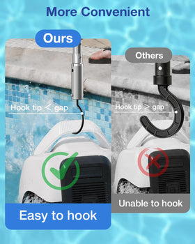 Juecity five-point-nine-inch hook height offers stable water retrieval