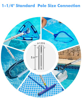 Juecity pool pole adjustable from 4 to 16 ft for different pool sizes