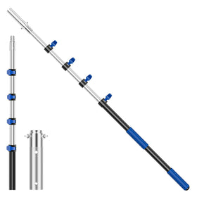 Juecity pool pole extendable 16ft in use with skimmer for easy cleaning