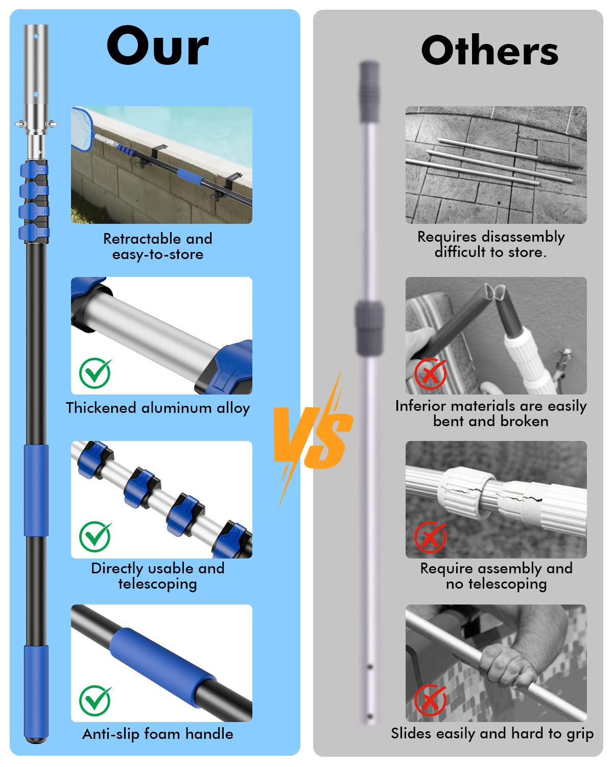 Juecity foam grip reduces hand fatigue for comfortable extended cleaning
