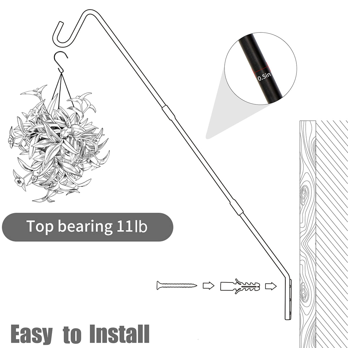 Juegoal bird feeder hanging setup highlights extended reach and visibility.