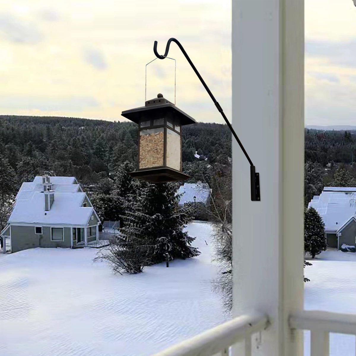 Juegoal bird feeder hanging hook ready for feeders or lanterns.