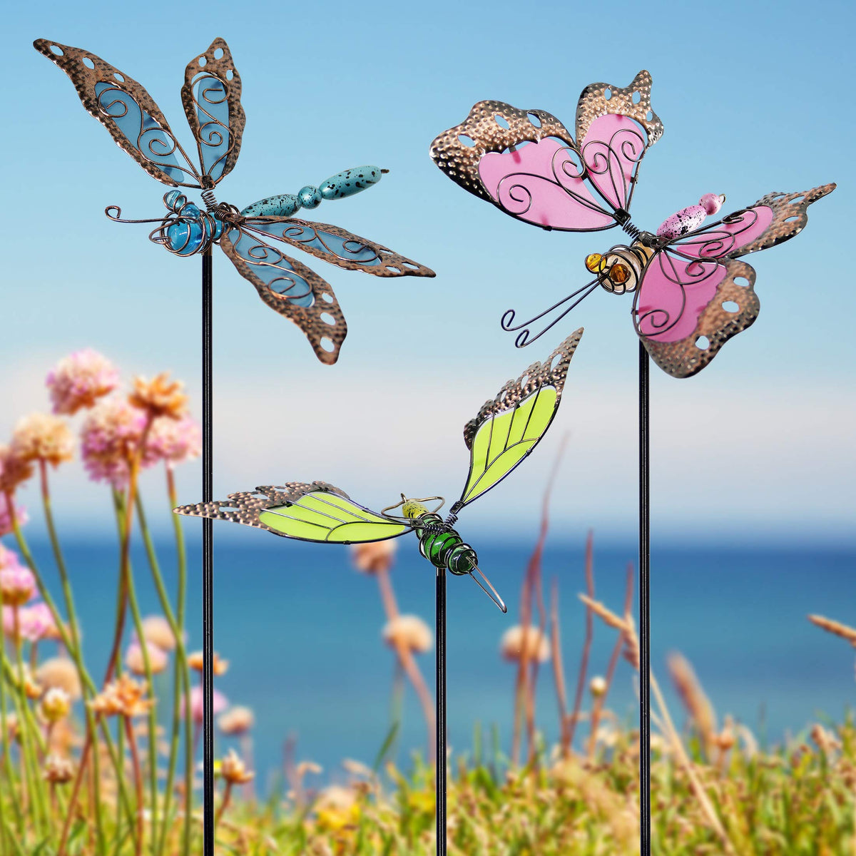 Juegoal butterfly garden stake 34in adds color to outdoor spaces