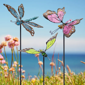 Juegoal butterfly garden stake 34in adds color to outdoor spaces