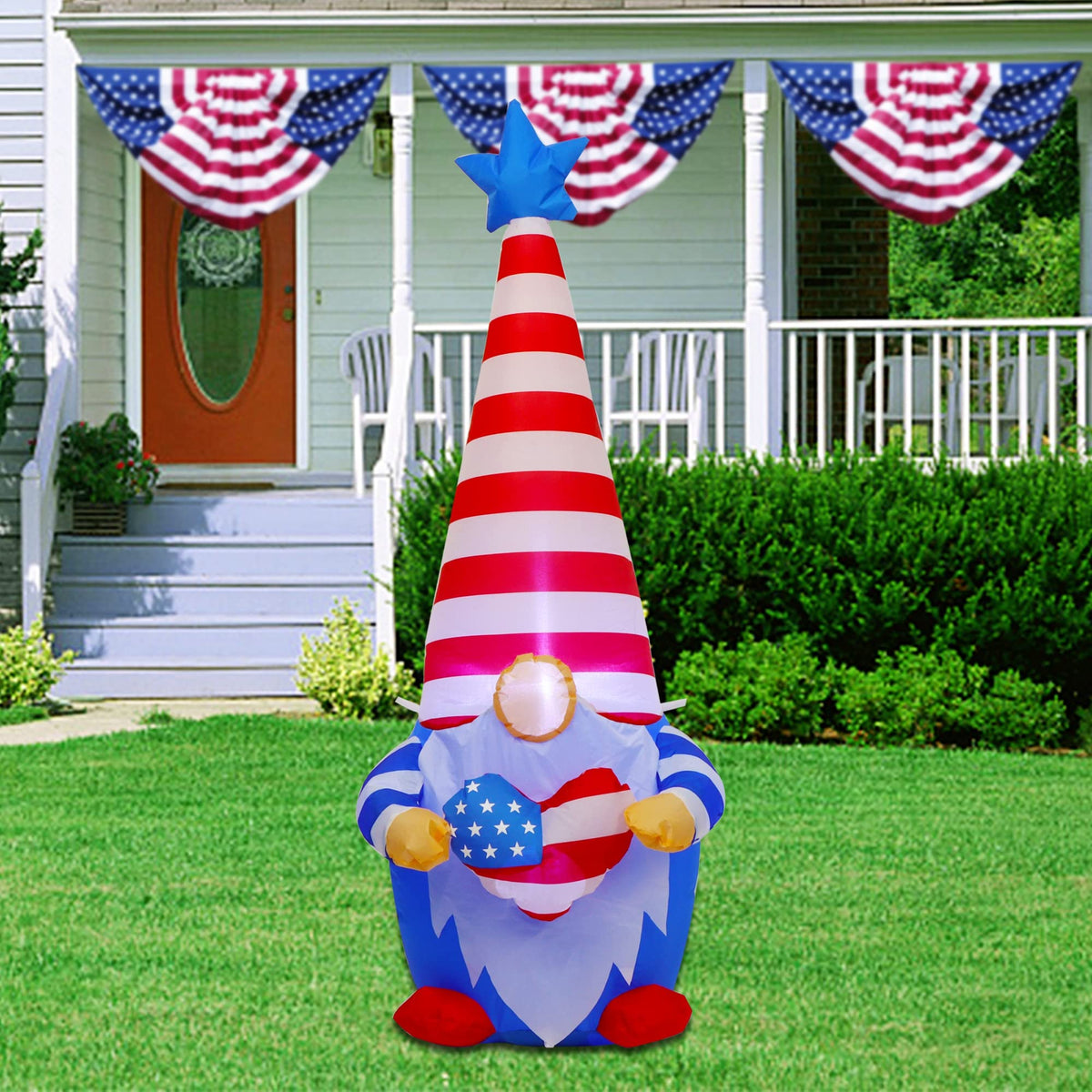 Juegoal lighted tomte elf with top hat adds seasonal yard charm