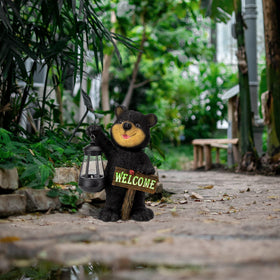 Juegoal Mother's Day gift bear statue adds charm to garden