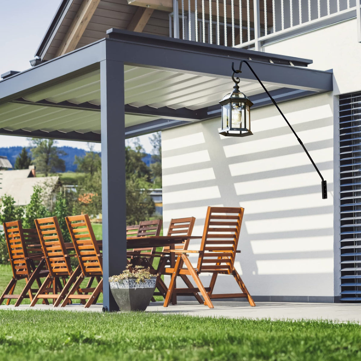 Juegoal installation on wall or deck with included screws.
