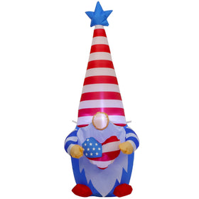 Juegoal patriotic inflatable gnome for outdoor Fourth of July display