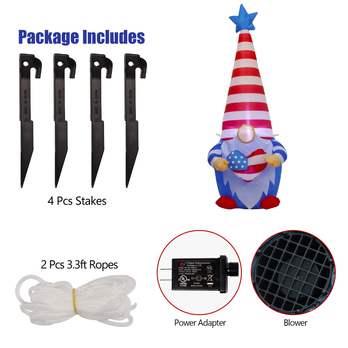 Juegoal included stakes and tethers help stabilize yard displays
