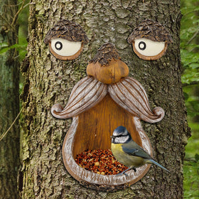Juegoal tree face bird feeder eyes glow for night-time charm