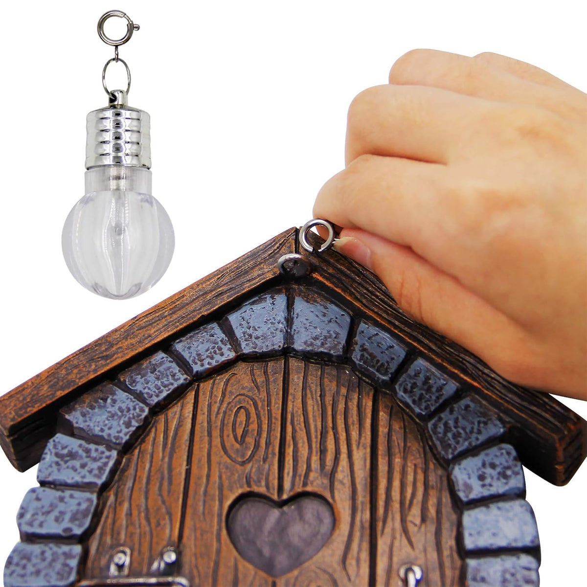 Juegoal yard-art fairy sculpture enhances outdoor charm.