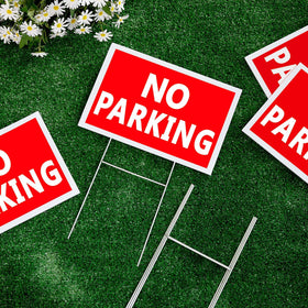 Juexica No Parking Sign yard wedding use protects grass areas.