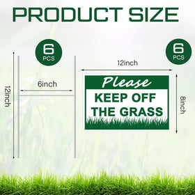 Juexica stay-off grass sign with stake inserted, showing stable installation.