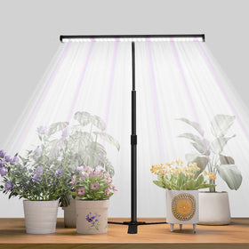 Juhefa grow light angle view showing adjustable light for precise plant coverage