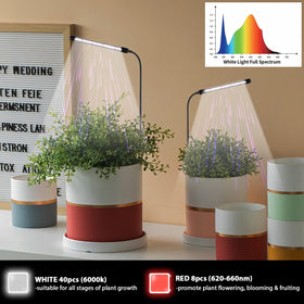 Juhefa Grow Light two-pack provides efficient, space-saving indoor lighting.