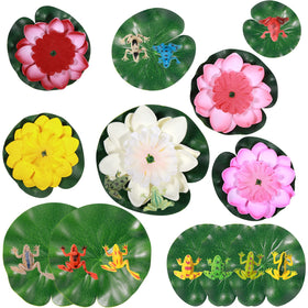 Juinte plastic frogs for pond figures add playful charm to your water garden.