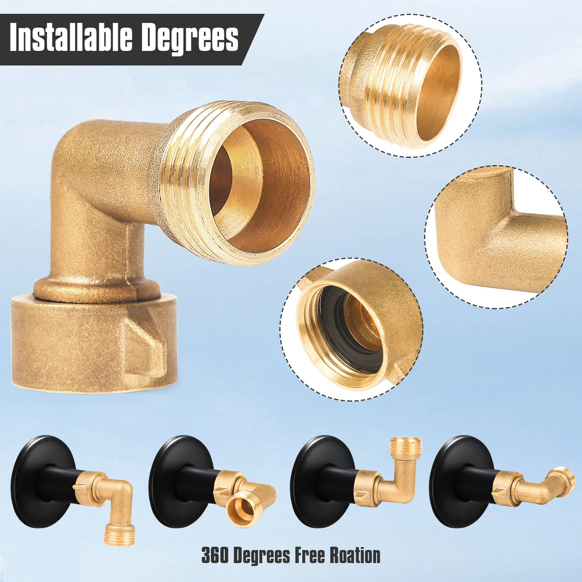 JuKonn 2-pack hose elbows ideal for improving hose direction and longevity.