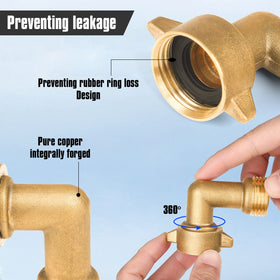 JuKonn 3/4 inch GHT thread elbow simplifies quick water source hookup.