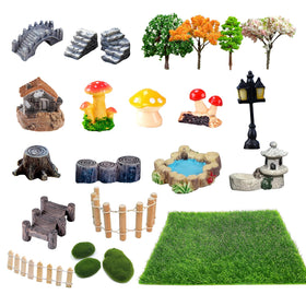 Julang 23pcs fairy garden stone bridge enhances jumping spider habitat realism.