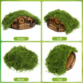 JULEASEL Mosswood mini treehouse in fairy garden setting.