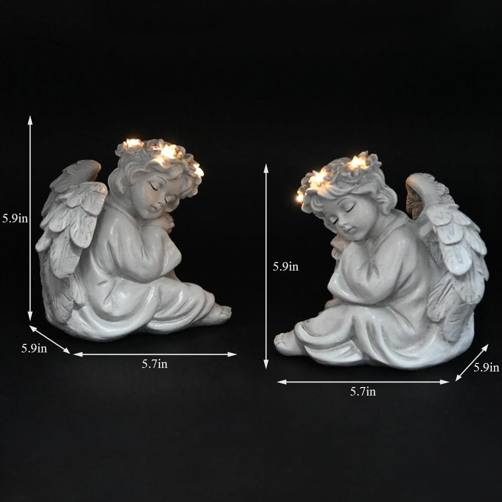 Juliahestia Christmas light-up angel yard art adds holiday charm