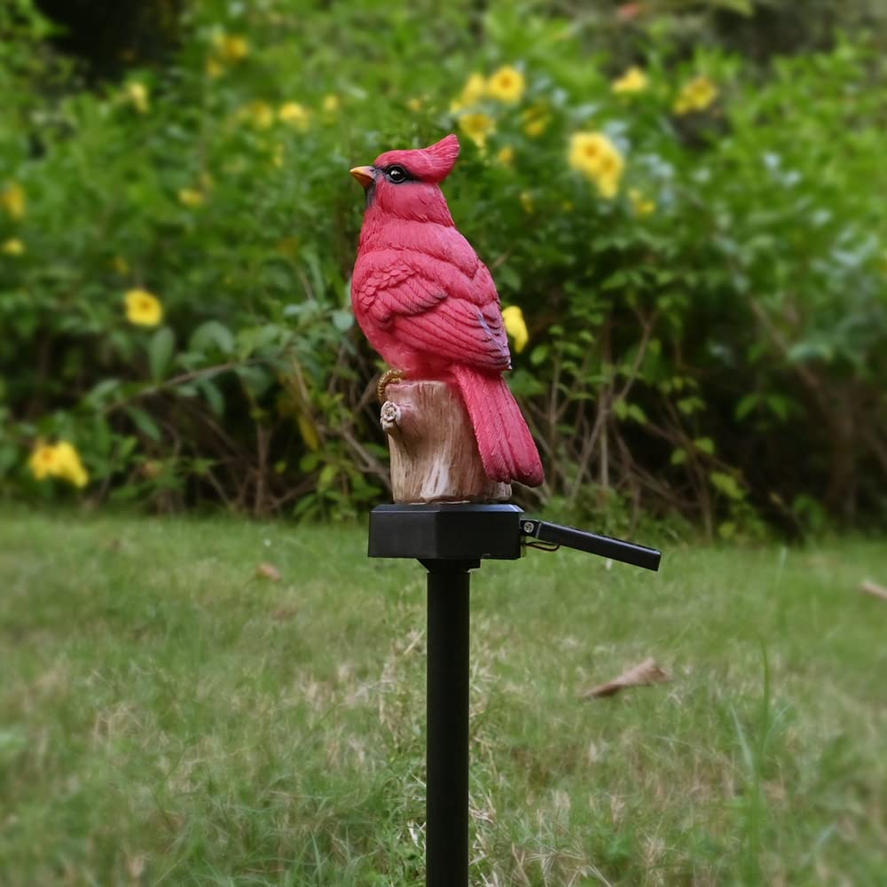 Juliahestia outdoor stake yard art bird highlights garden features in any season.