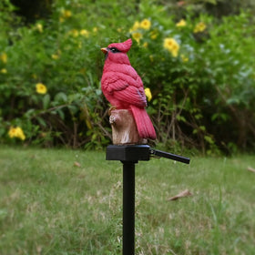Juliahestia outdoor stake yard art bird highlights garden features in any season.