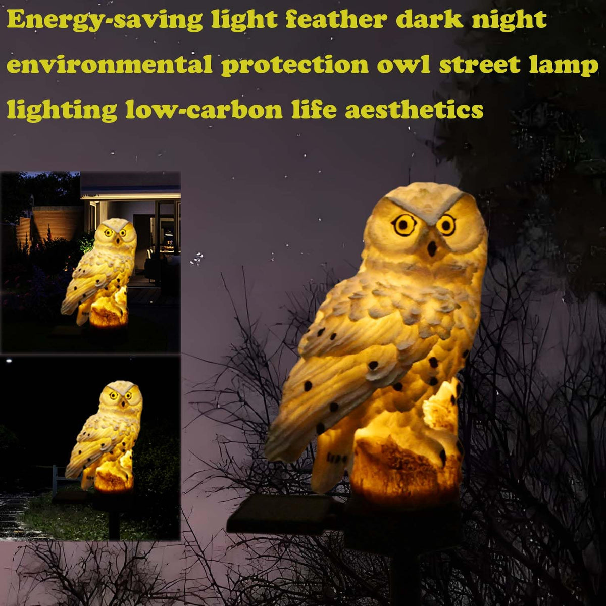 Juliahestia waterproof owl decor withstands rain and sun