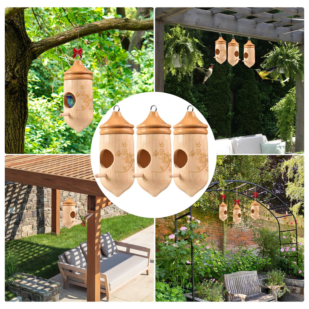JulktLli hummingbird house makes a thoughtful gift for nature lovers.