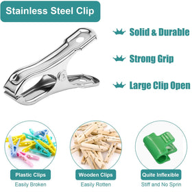 JULMELON 25-pack clips ready to secure row covers to garden hoops and pipes.