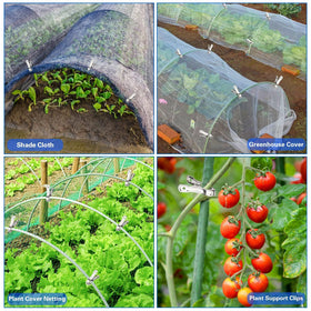 JULMELON heavy-duty clip in action helps prevent wind-blown netting and films.