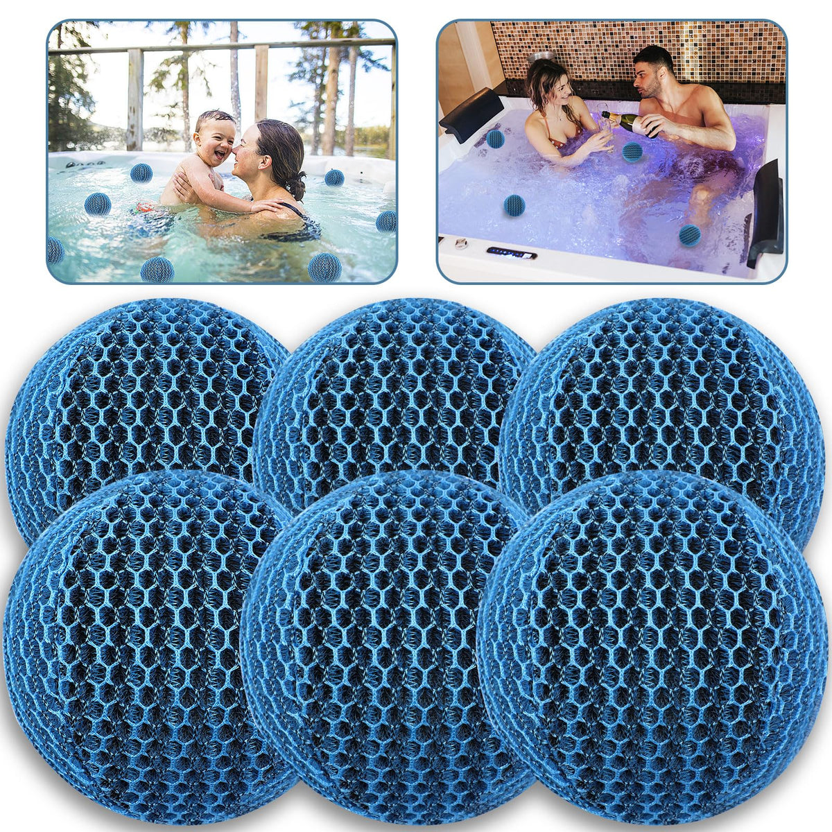 JULMELON hot tub scum absorber ball floating, removing surface grease.